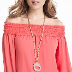 WHBM Geode Pendant Necklace